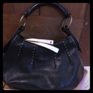 Maxx New York leather bag, black w/gold hardware